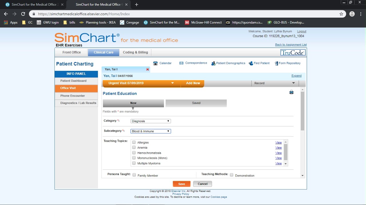 SCMO PT EDUCATION DOCUMENTATION