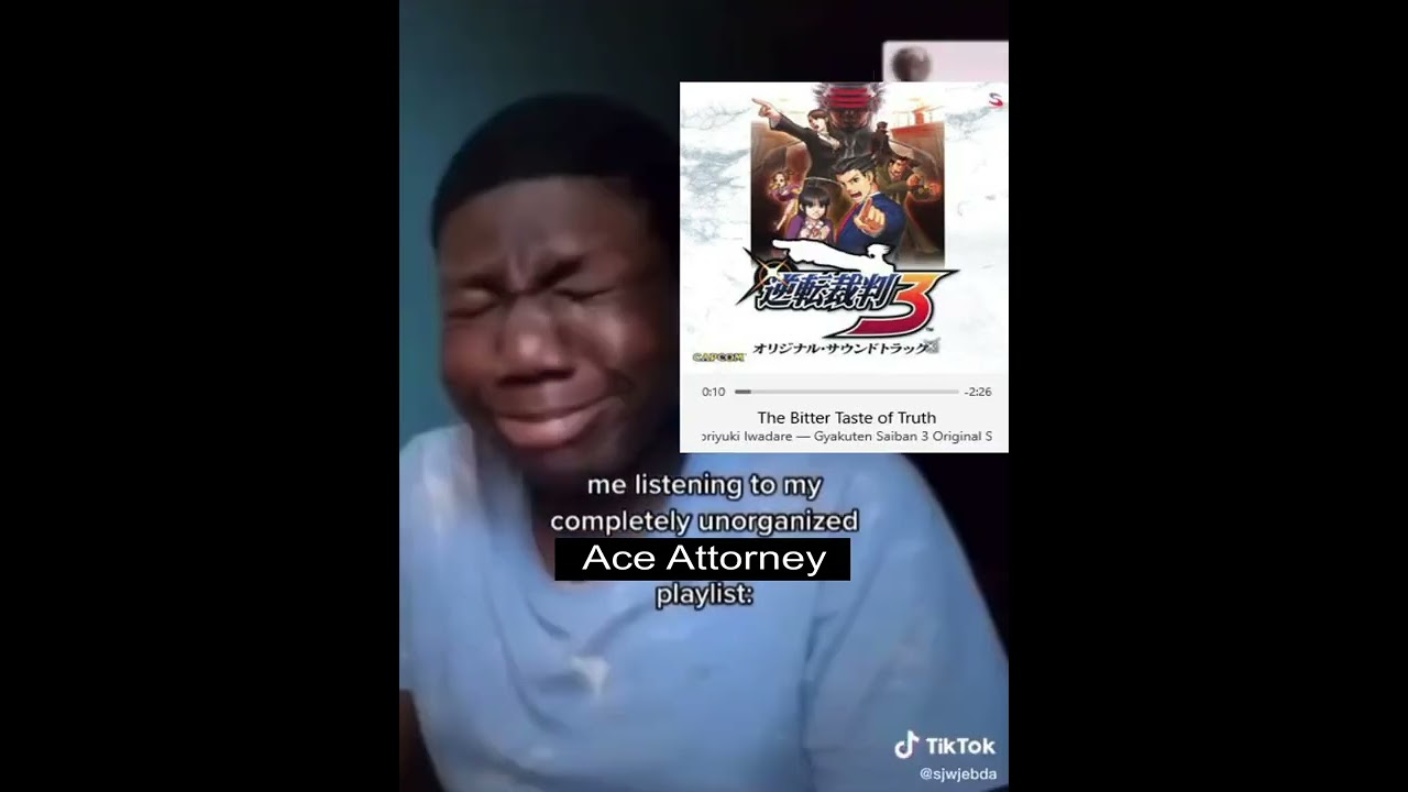 when you listen to an unorganized Ace Attorney playlist #shorts #aceattorney