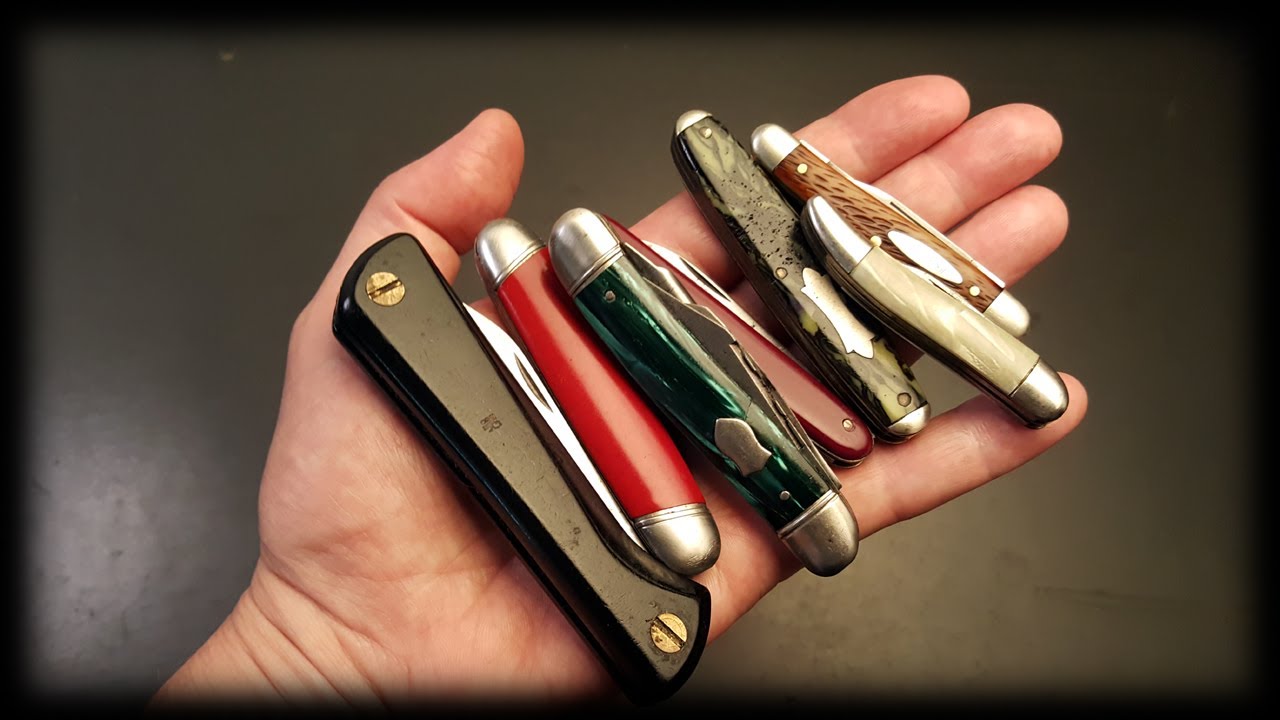 Handful of Vintage Pocket Knives No. 10  - Thornton Fairmount Imperial EKS Craftsman Hammer Brand