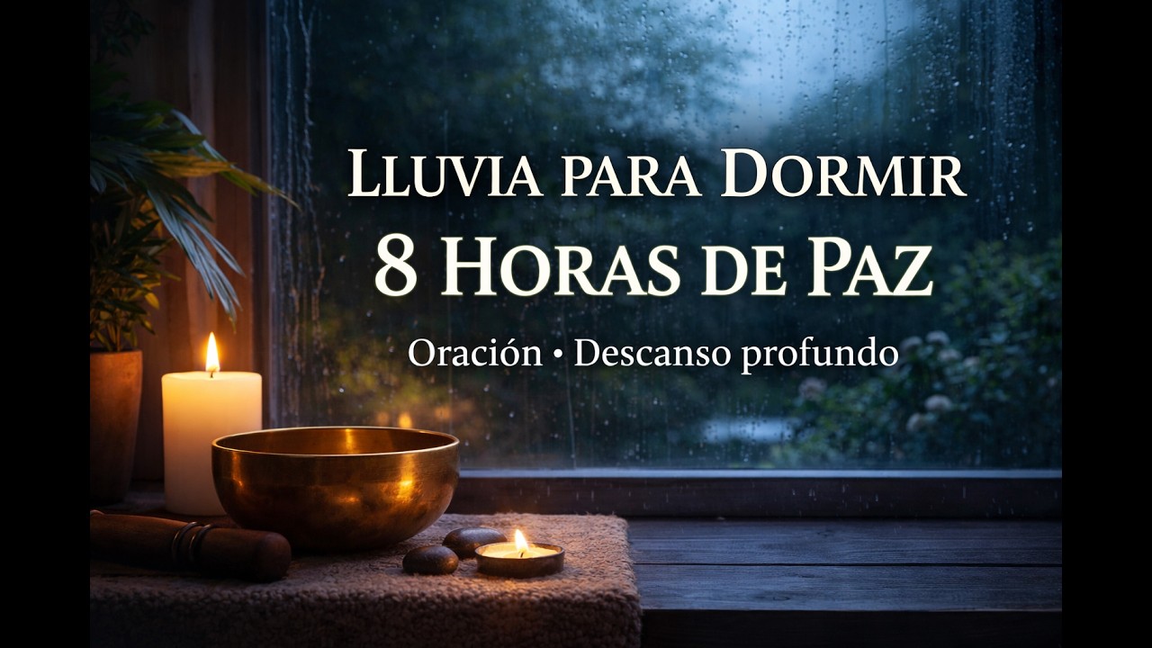 Lluvia Relajante 8 Horas para Dormir | Campana de Oración y Paz – Calm Hours Studio