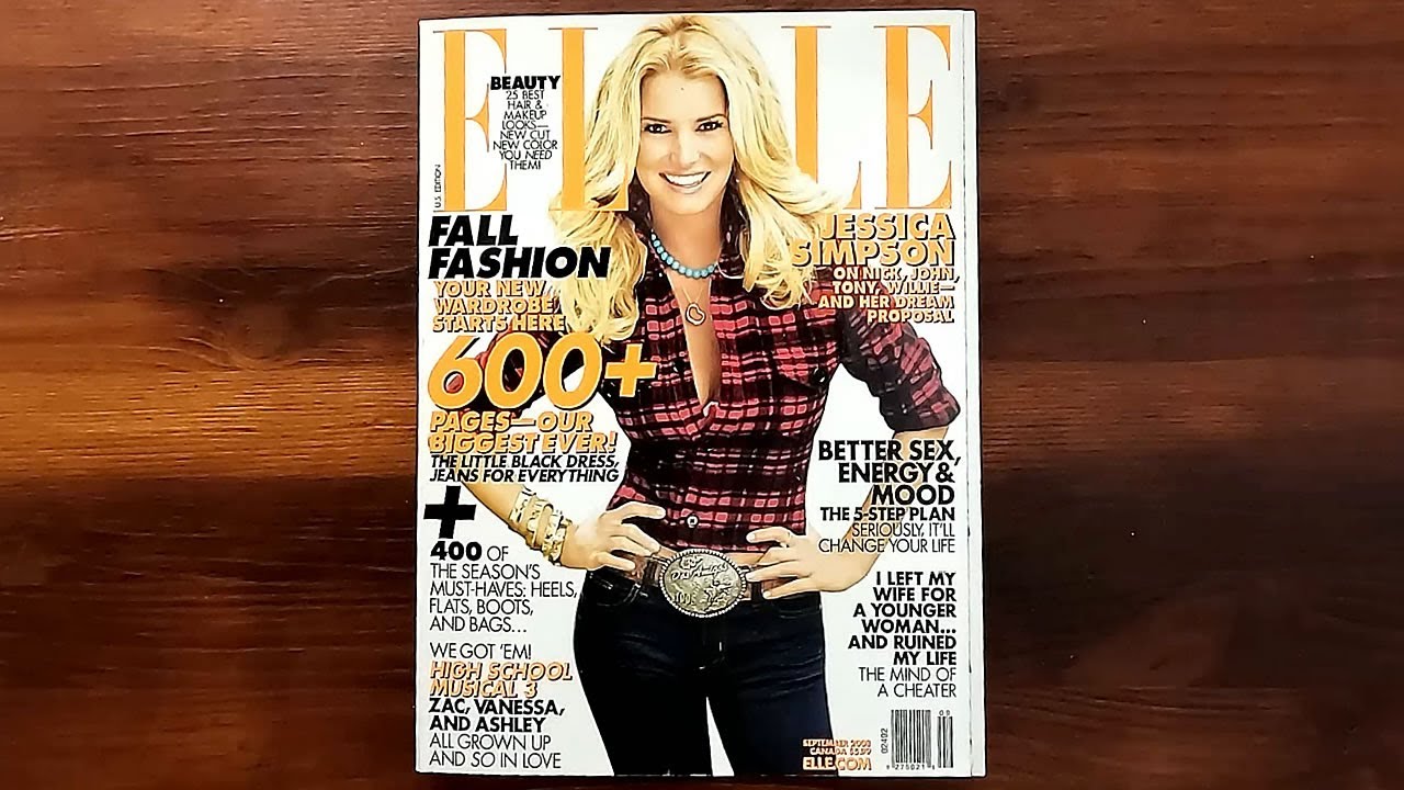 2008 September ASMR Magazine Flip Through: Elle Jessica Simpson, Stephanie Seymour, Zac Erfon