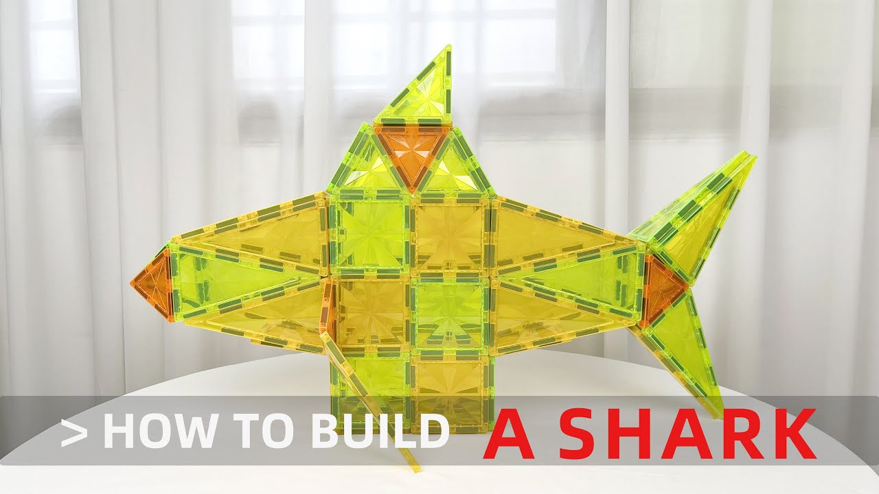 Magnetic tiles build ideas-How to build a shark TUTORIAL