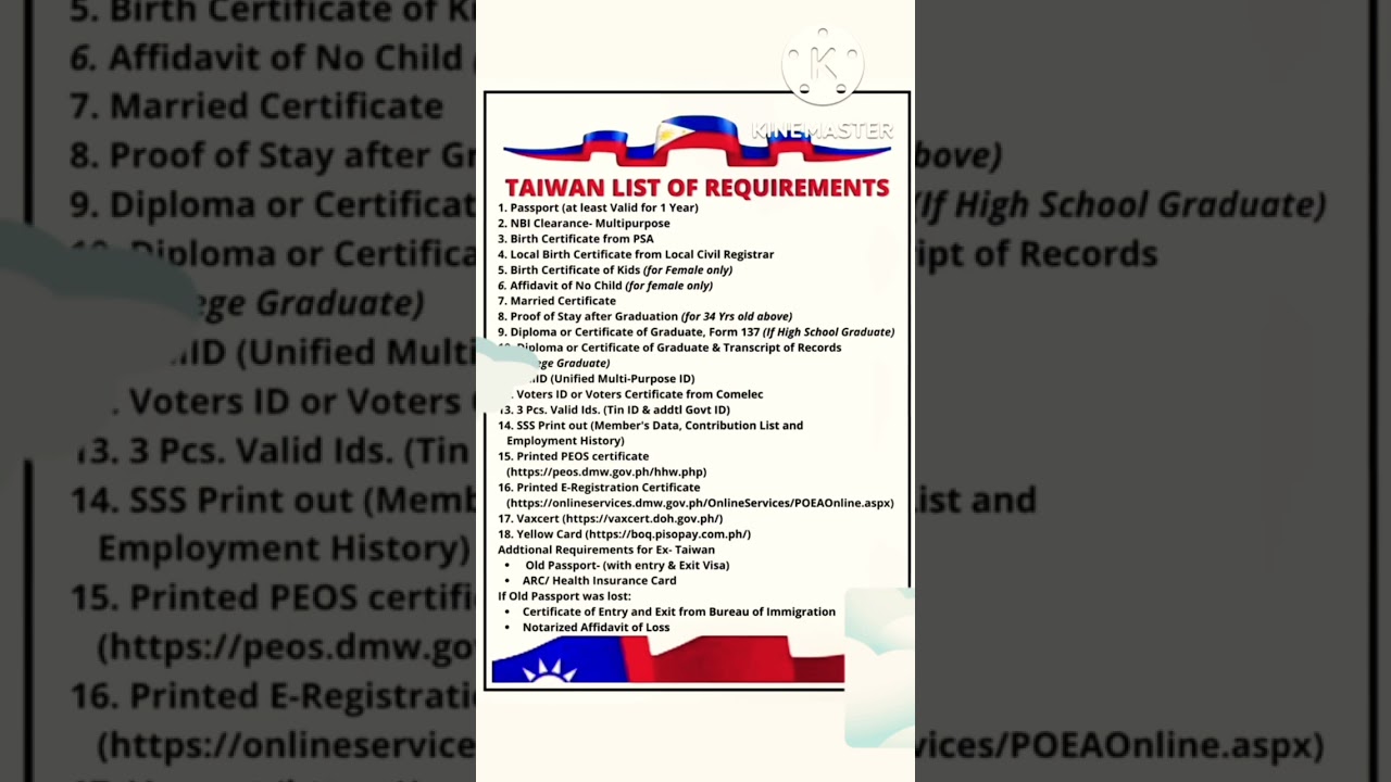 REQUIREMENTS FOR APPLYING FACTORY WORKERS IN TAIWAN#taiwan #shorts #video #jobs #jobseekers