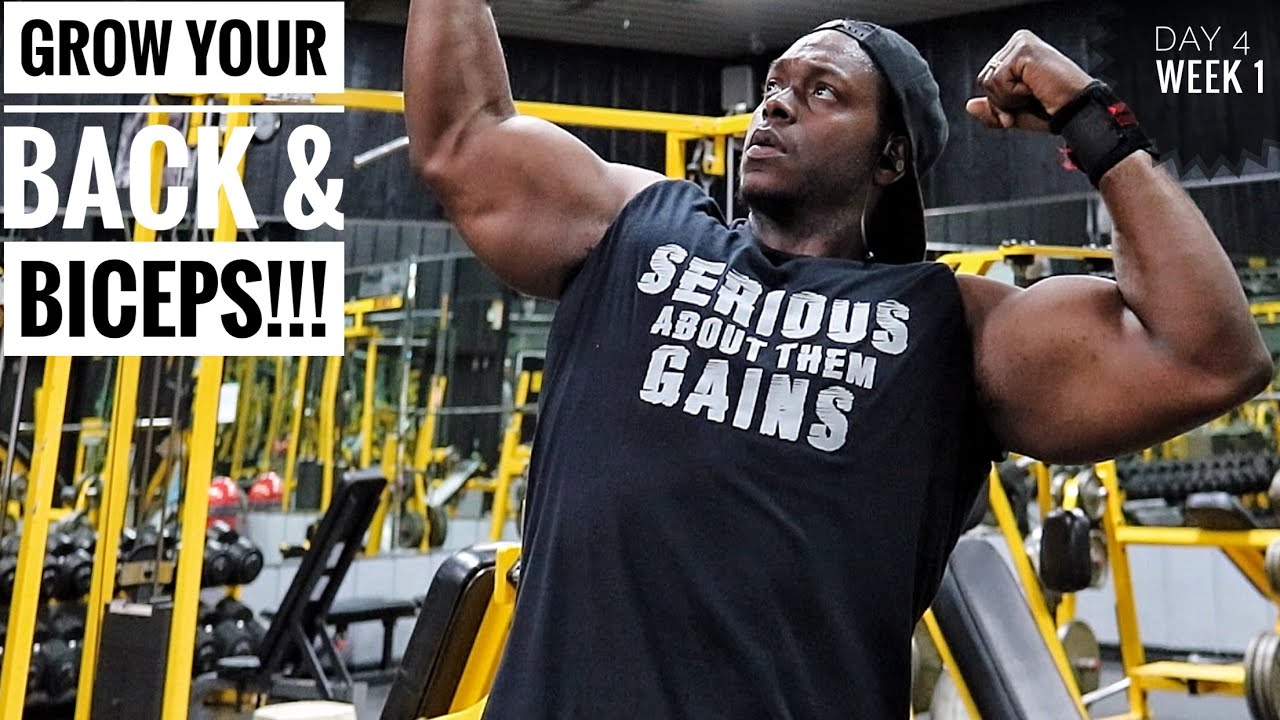 Build A Stronger Back & Bigger Biceps With This Workout | Day 4 - Week 1