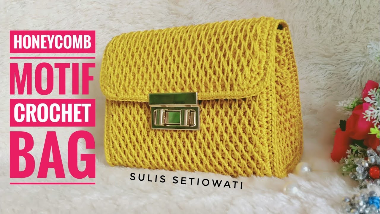 Crochet || crochet bag honeycomb || English subtitles