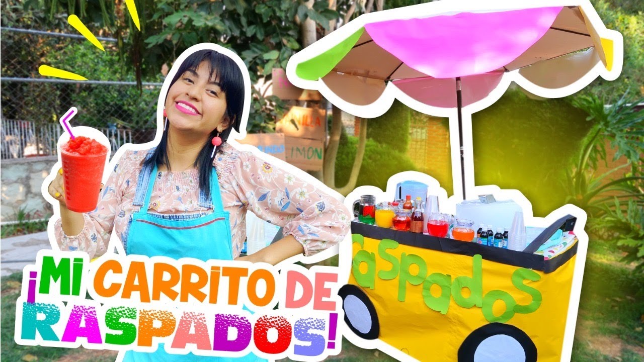 🍧 MI CARRITO DE RASPADOS en mi JARDÍN 🍍🍑 🍓 Durazno, Piña, Diablitos y MÁS |CONNY CHANGARROS