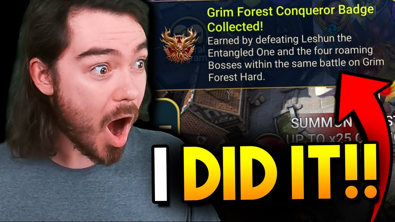 HOW I BEAT LESHUN WITH ALL 4 BOSSES!! (Grim Forest - Hard Difficulty) | RAID: Shadow Legends