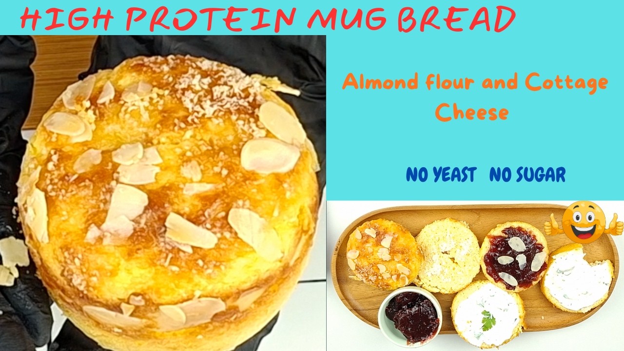High Protein Mug Bread in just 15 minutes | Almond Flour & Cottage Cheese | Mug Bread Recipe