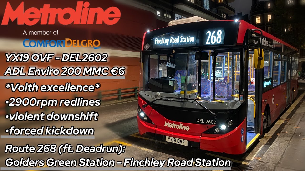 Rare!!! Metroline Travels DEL2602 with redlining Kickdown on the 268