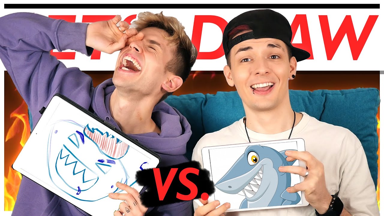 EPIC LET'S DRAW Battle gegen meinen Boyfriend 🔥✍🏻 | Kostas Kind x @darkviktory