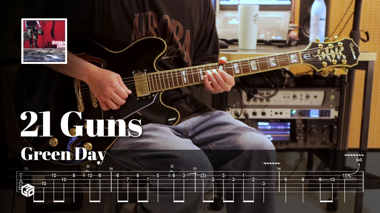 Green Day - 21 Guns l Guitar cover & TAB l 일렉기타 쉬운 연습곡 타브 악보
