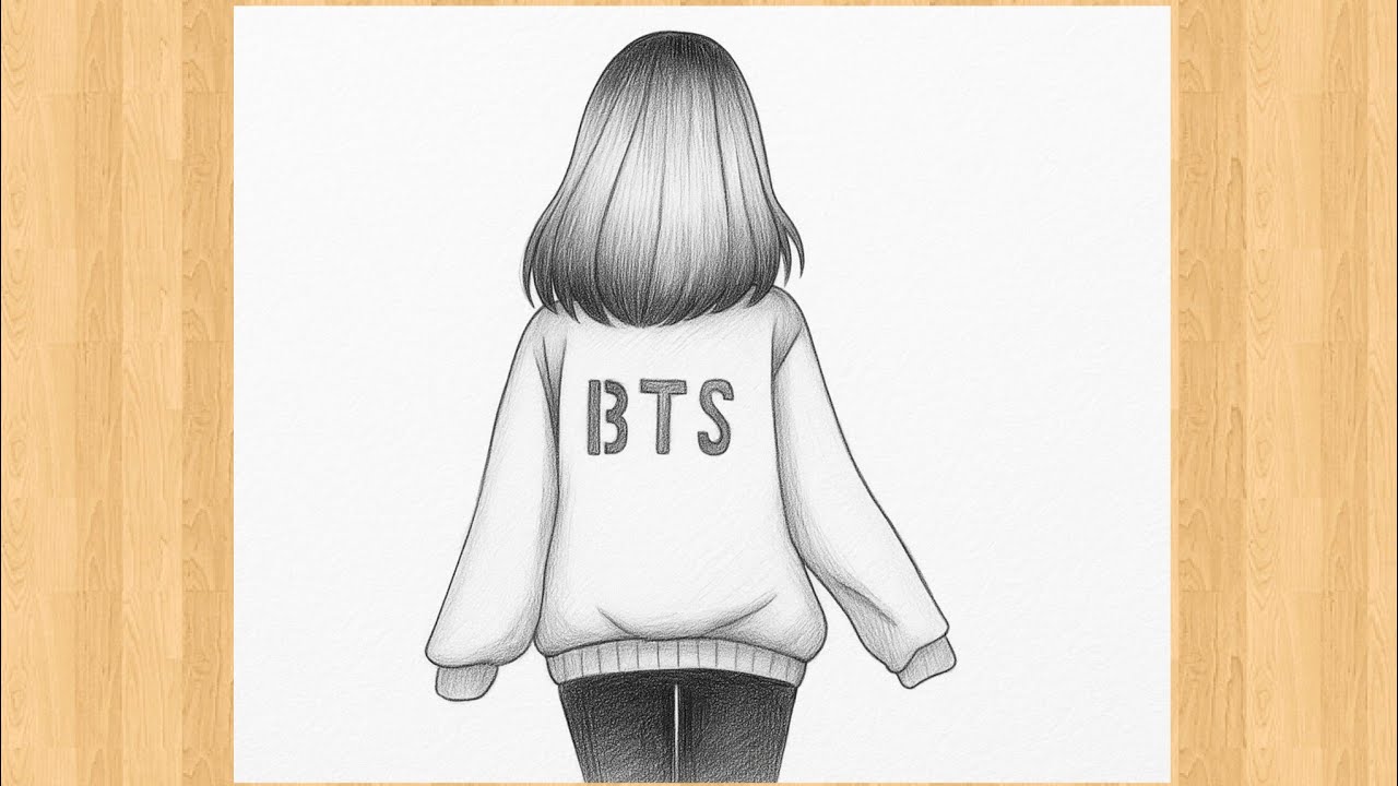 How to Draw a Beautiful Girl from BTS | Easy Girl Drawing