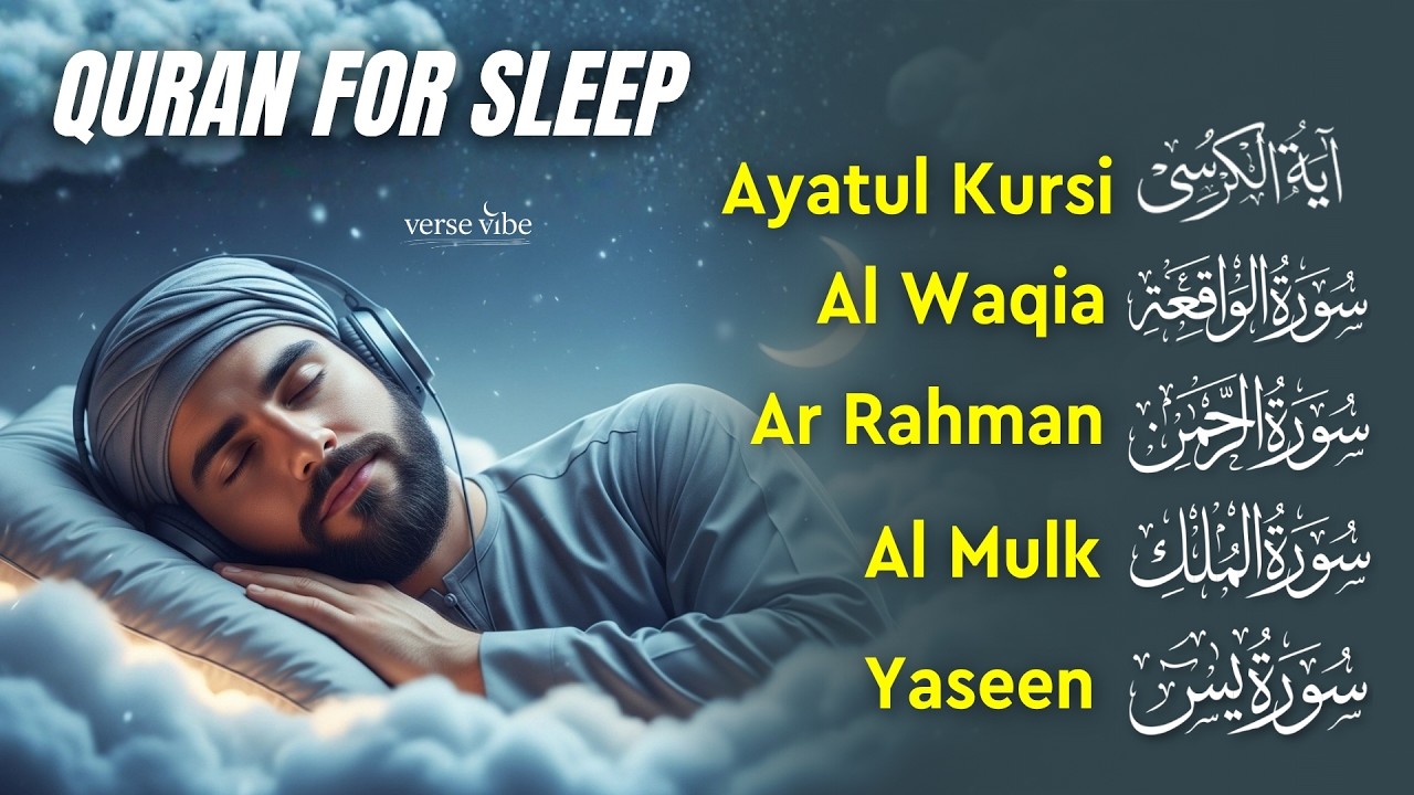 Quran Recitation in Serene Voice | Al-Fatiha, Ayatul Kursi, Rahman, Mulk, Yasin, Al-Waqiah
