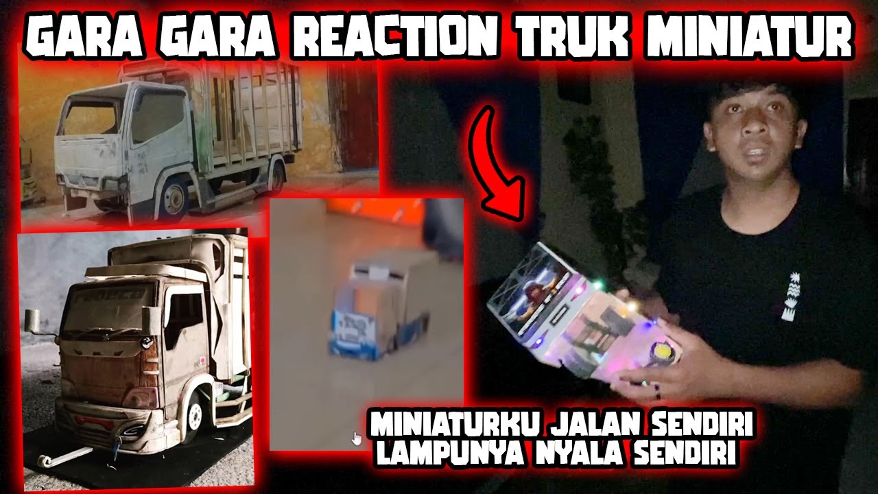 Ada Kejadian Horror!!! Jam 12 Malam Reaction Truk Miniatur Oleng - Horror