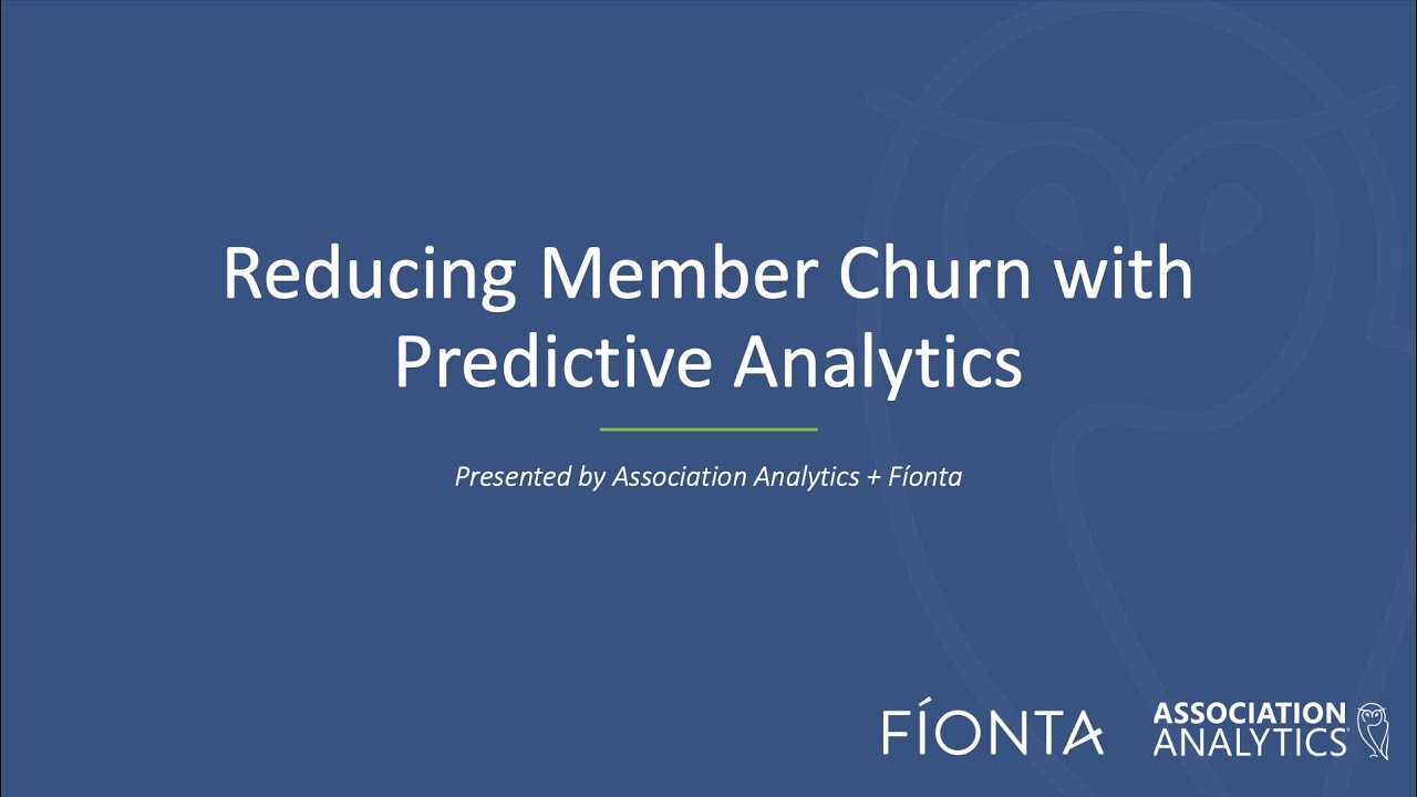 Reducing Member Churn with Predictive Analytics with Fionta