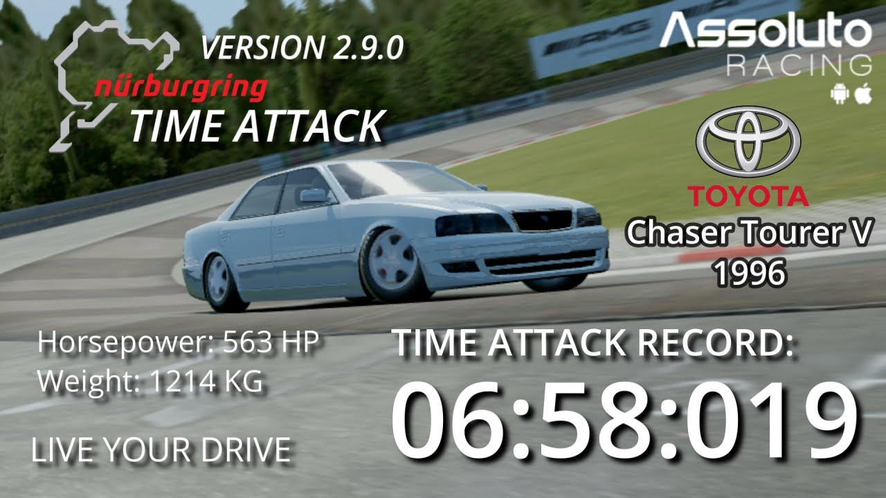 Assoluto Racing 2.9.0 | N&uuml;rburgring Time Attack [6:58:019] Toyota Chaser Tourer V '96 (Gameplay)