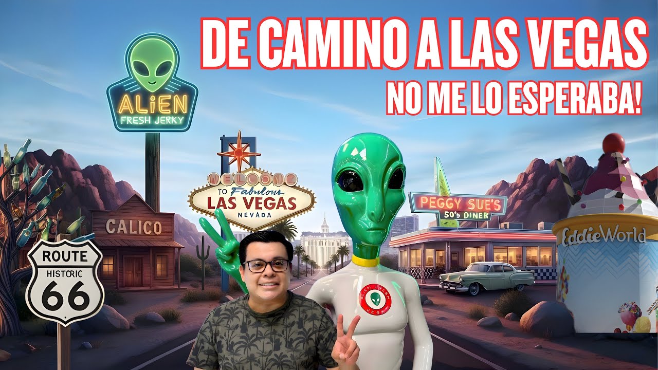 Los lugares INCREÍBLES que me encontré camino a LAS VEGAS. No me lo esperaba!