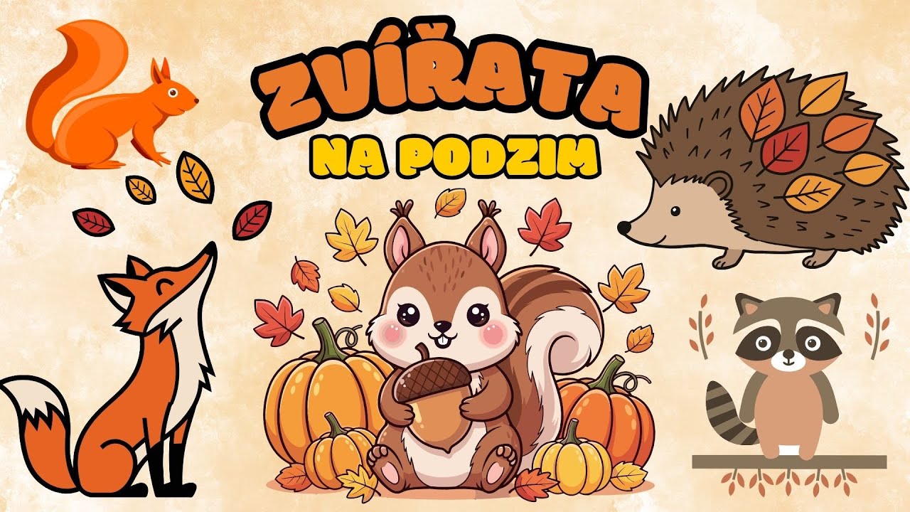 🦊 Co dělají zvířátka na podzim? 🐝 Zábavné vzdělávací video pro děti o zvířatech