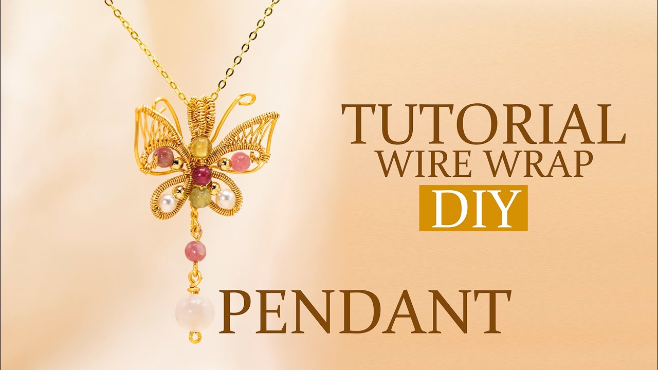 Beginner-Friendly Butterfly Wire-Wrapped Pendant Tutorial | simple DIY jewelry wire wrap ideas