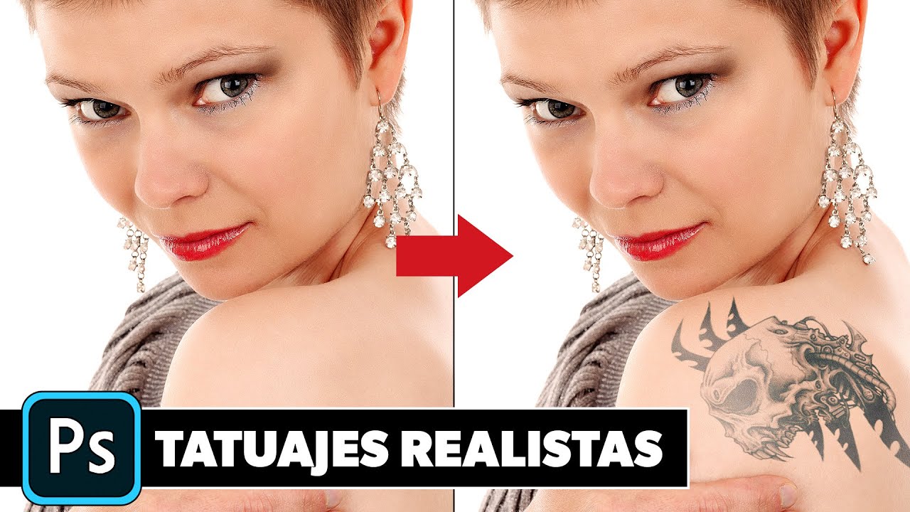 Cómo poner tatuajes realistas en muy pocos pasos con Photoshop ¡MUY FÁCIL!