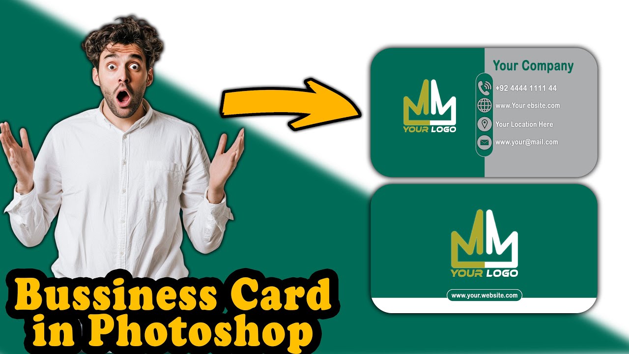 How to make bussiness card in photoshop | Best toutrial for begginer | GRAPHICSWITHSHARI
