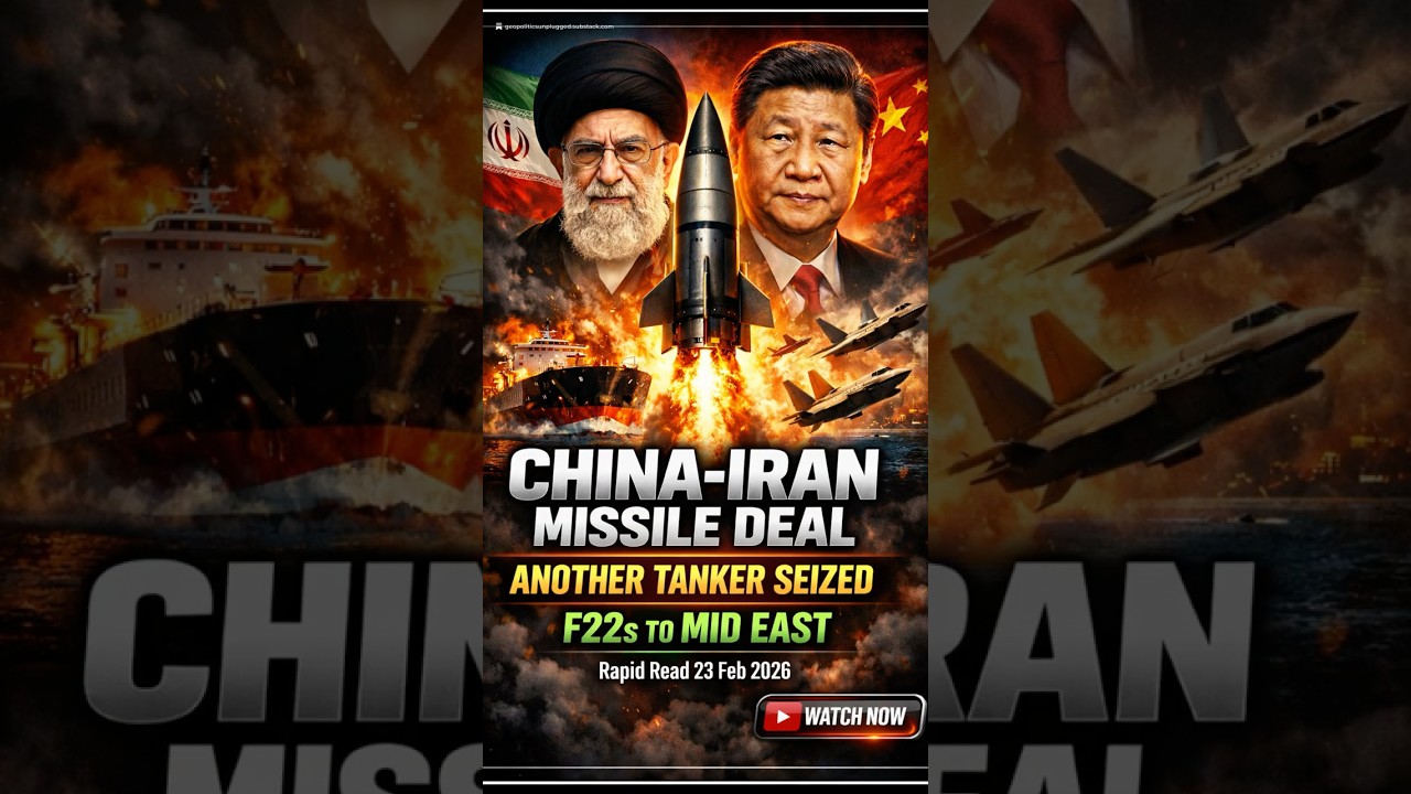 China-Iran Missile Deal; Another Tanker Seized; F22s to Mid East | Rapid Read 25 Feb 2026