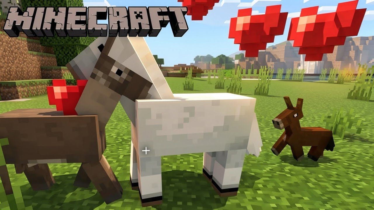 MINECRAFT (PS4) : Breed A Mule From A Horse & A Donkey