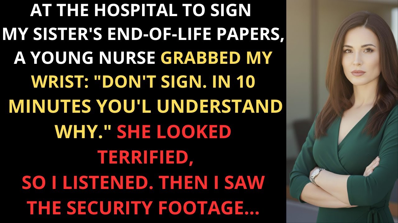 "Don't sign anything. Please, just trust me" the young nurse whispered in terror. And then I disc...