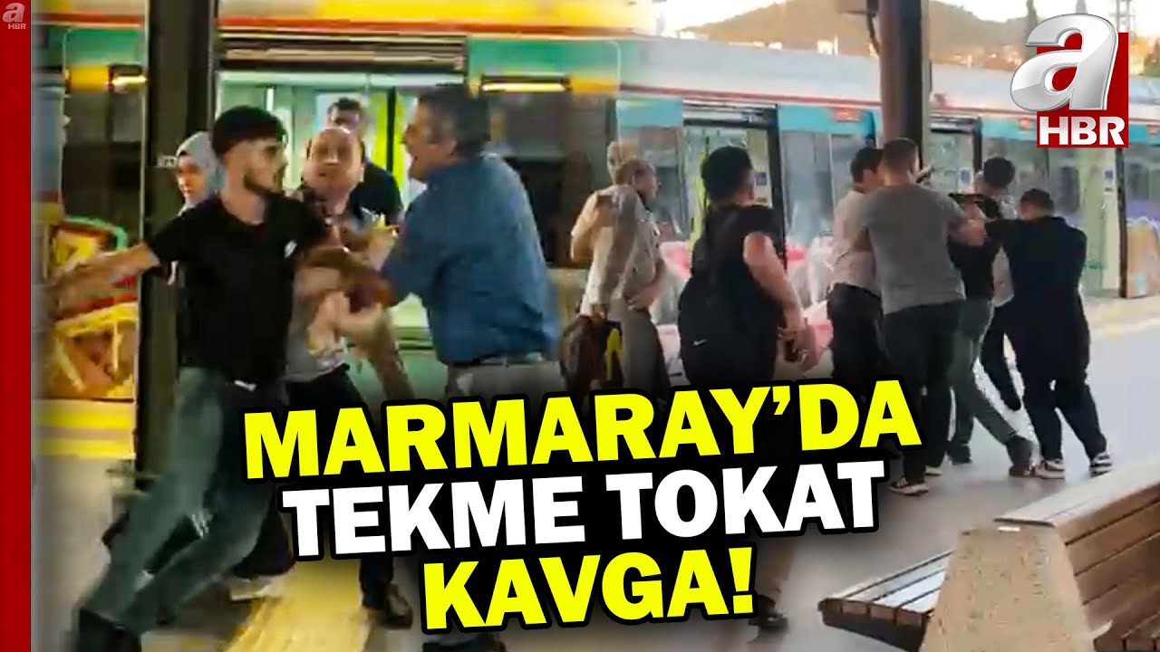 Marmaray istasyonunda tekme tokat kavga! | A Haber