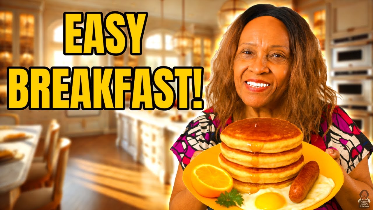 Aunty Rose’s Fluffy Pancakes, Eggs & Sausages — This Breakfast Hits DIFFERENT 🍳🥞🔥