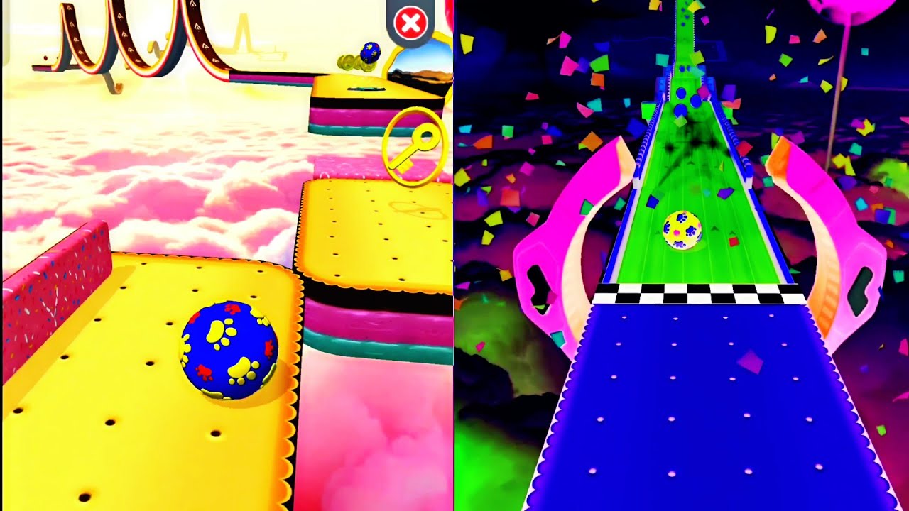 Going Balls Reverse Night vs Normal &ndash; UNSTOPPABLE Speedrun! Android/iOS #Gaming #Ball