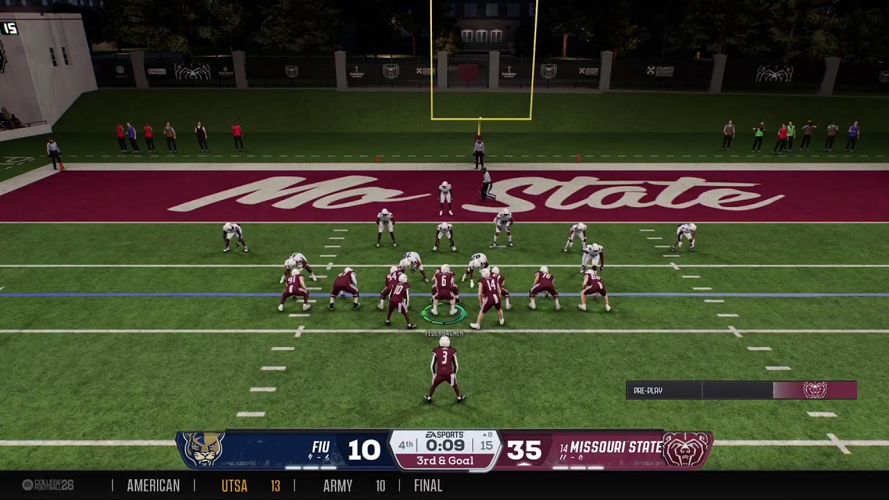 🐻Missouri State Heisman Dynasty #14 Missouri State 🐻 11-0 (7-0) Vs FIU  4-6 (2-4)