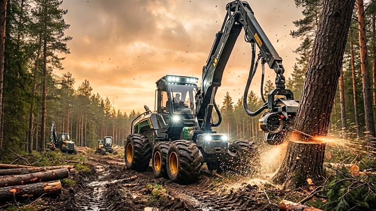 Fastest Tree Harvester Machines | World's Most Advanced Forest Logging Technology