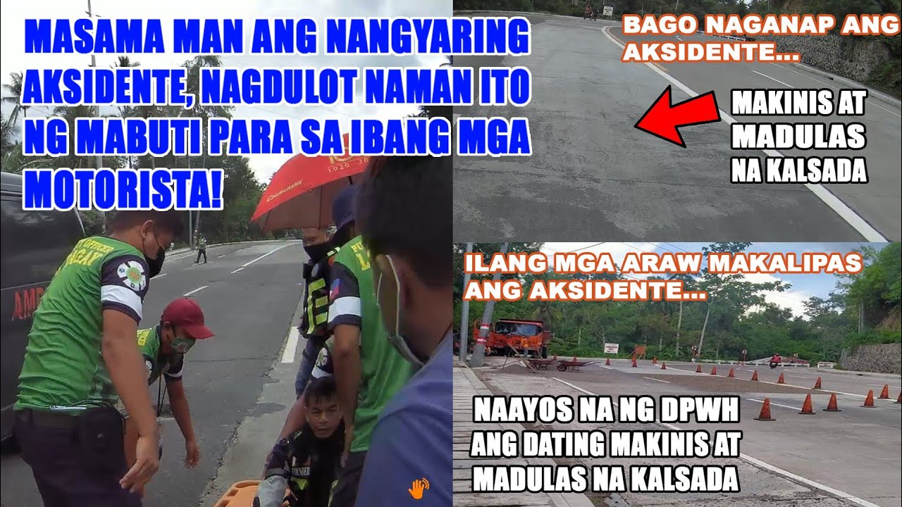 IPINAAYOS AGAD NG DPWH ANG KALSADA MATAPOS ANG AKSIDENTE !