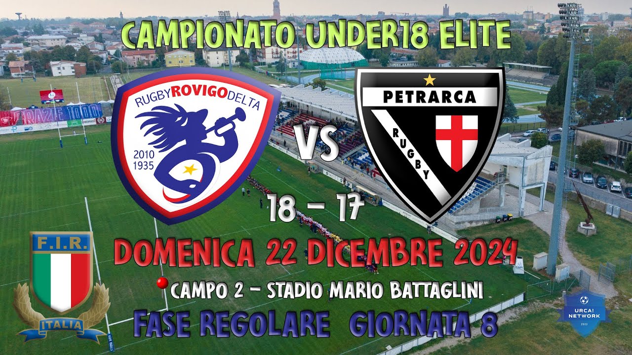 U18 ELITE 🏉 Full Match | Rugby Rovigo Delta - Rugby Petrarca (18-17)