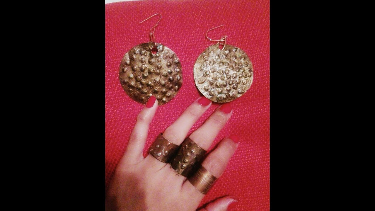 DIY #recycled soda can earring, # How to make earring from soda can, easy.