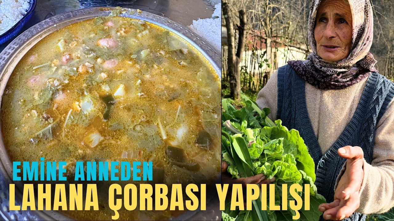 Emine anneden lahana çorbasının yapılışı