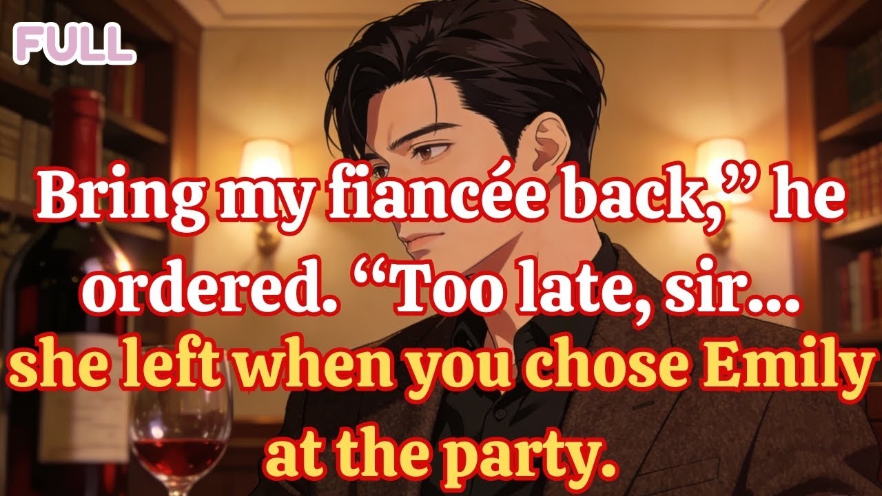 “Bring my fiancée back,” he ordered  “Too late, sir… she left when you chose Emily at the party ”
