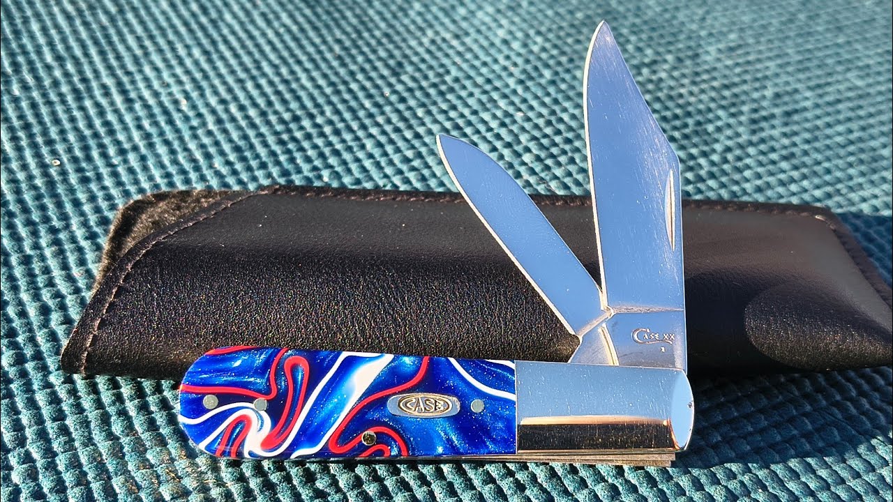 WHEN CASE BROUGHT THE BARLOW BAY ~ 2019 ~ Case Barlow 102009 1/2 in Patriotic Kirinite