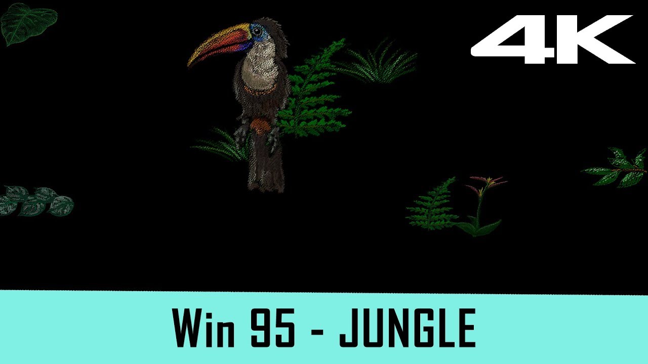 Windows 95 Screensaver - Jungle [With Sound] (4K)