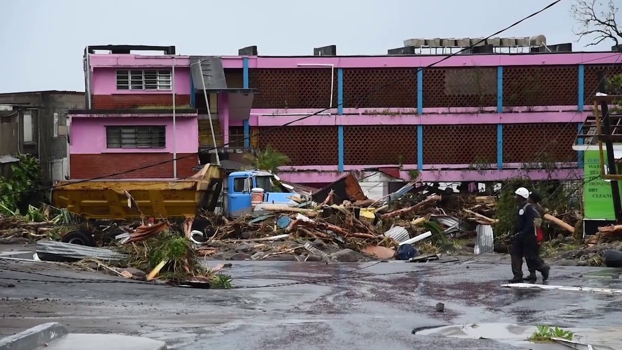 A walk from Castle Comfort to Roseau the day after Hurricane Maria