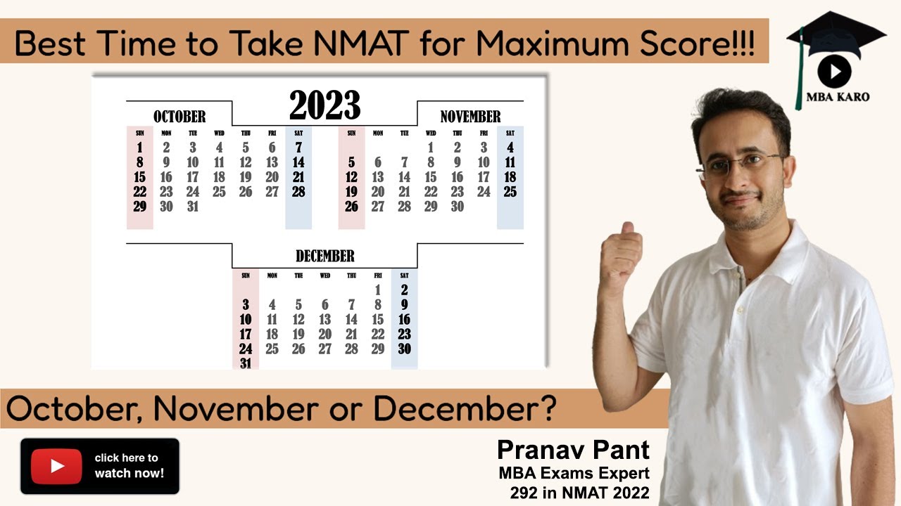 When should you take NMAT 2023? Best Time to Take NMAT 2023 for Maximum Score | NMAT Study Plan