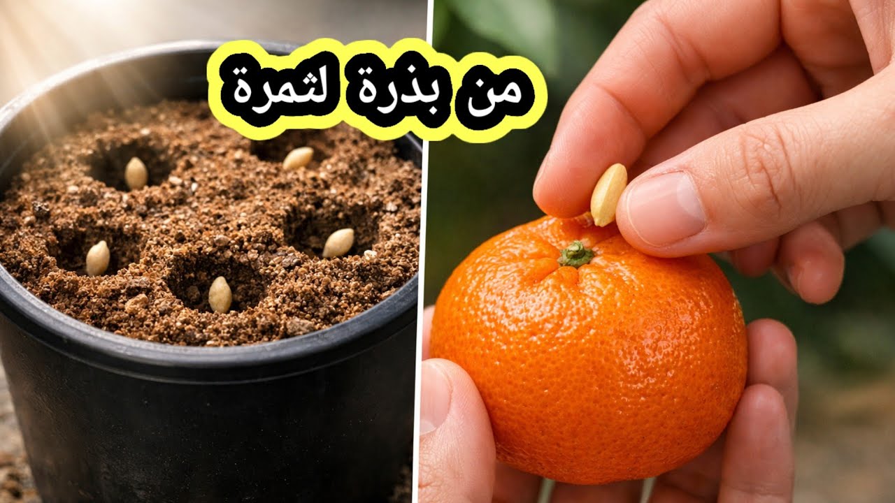 هل تعلم إن ثمرة اليوسفي اللي في إيدك ممكن تبقي شجرة مثمرة في منزلك 🍊