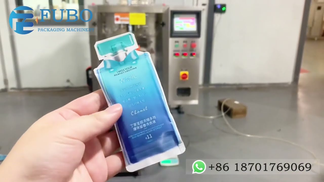 Bottle shape pouch form fill seal machine | liquid bag packing machine