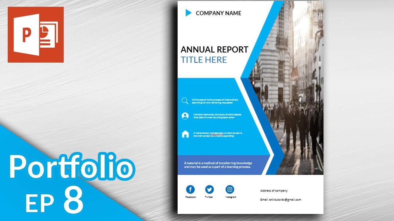 Graphic Portfolio Design - How To Make Portfolio - Powerpoint Tutorial #8