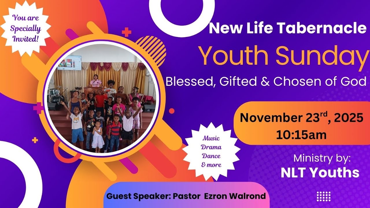 (Youth Sunday) 'Blessed, Gifted & Chosen of God' - Daniel 3:1-7 - Pastor Ezron Walrond