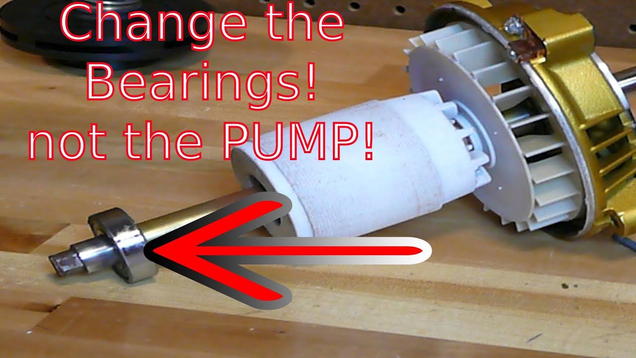 Pool pump bearing change Polaris Spa, Pool or Booster Pump made by Century, Hayward and China.