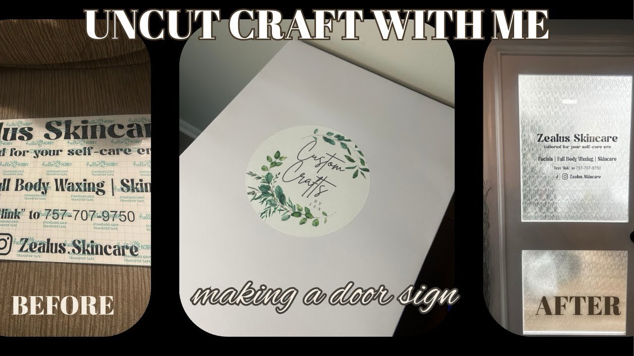 Uncut Craft With Me | Weeding a Custom Door Sign (Real Time) Ep. 1