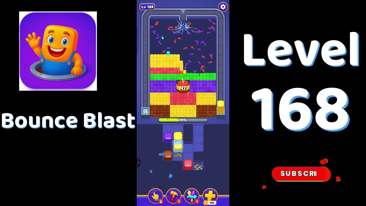 Bounce Blast Level 168 Walkthrough 🎮💥 | Tricky Ball Puzzle Solution | Go Answer