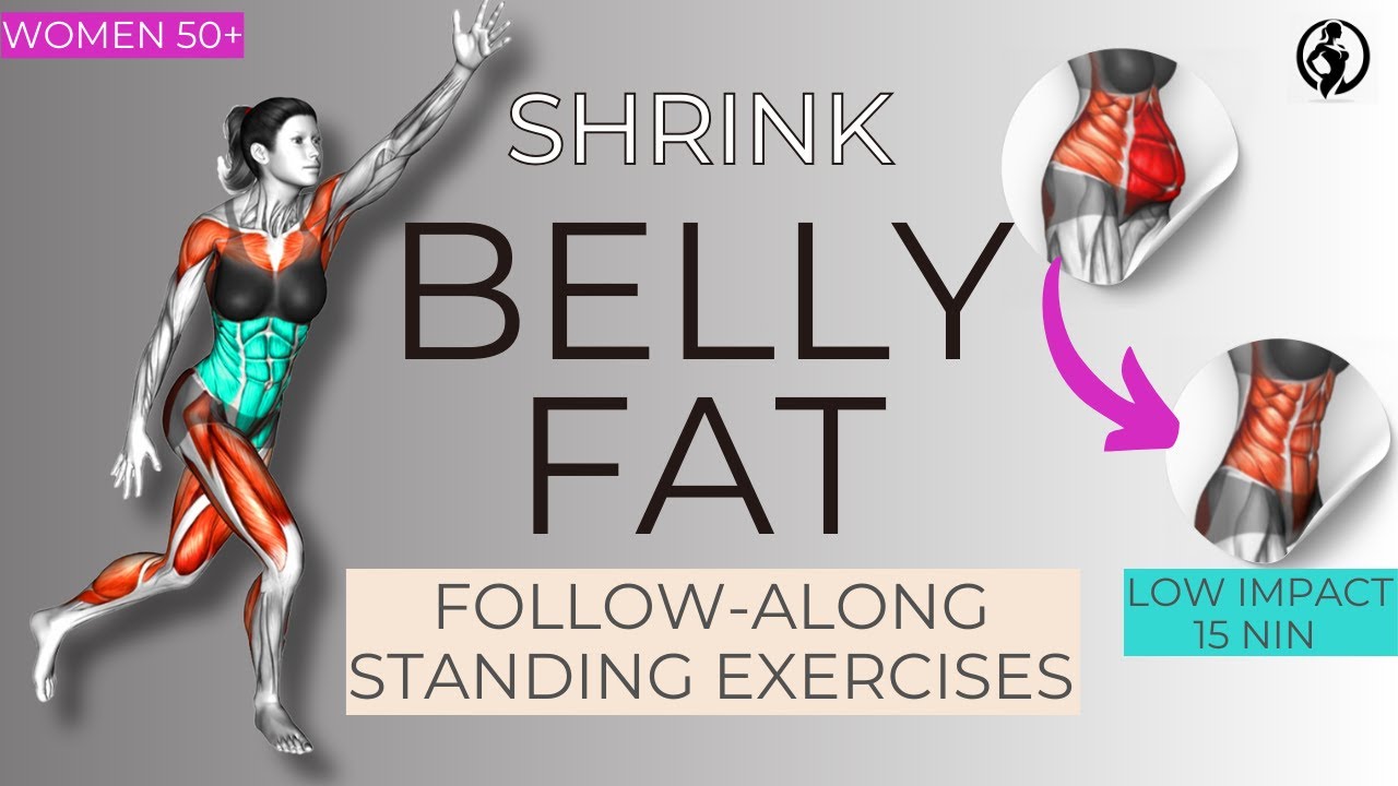 15-Min Standing Abs Workout to Shrink Belly Fat | Gentle & Low Impact (Women 50+)